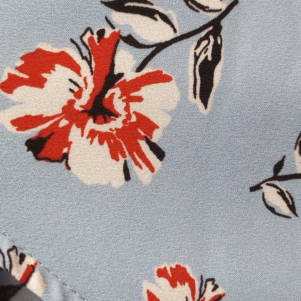 Hilary Radley Light Blue Floral Blouse - Picture 4 of 4